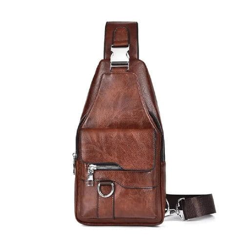 image-Men Cross Body Bag Sling Backpack Fashion Retro Travel Male Side
