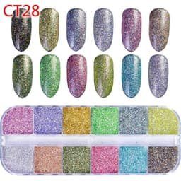 image-12 Colors Nails Abalone Shell Fragments Texture Natural Sea Shell 3d Glitter Nail Art Decoration Powder Sequins Beauty Tools