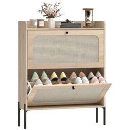 image-Shoe Storage Cabinet - Oak 31.5"