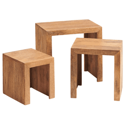 image-Toko Light Mango Nest Of 3 Tables