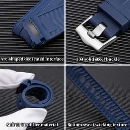 image-20mm Silicone Rubber Watch Bands for Omega Seamaster Speedmaster Moonswatch