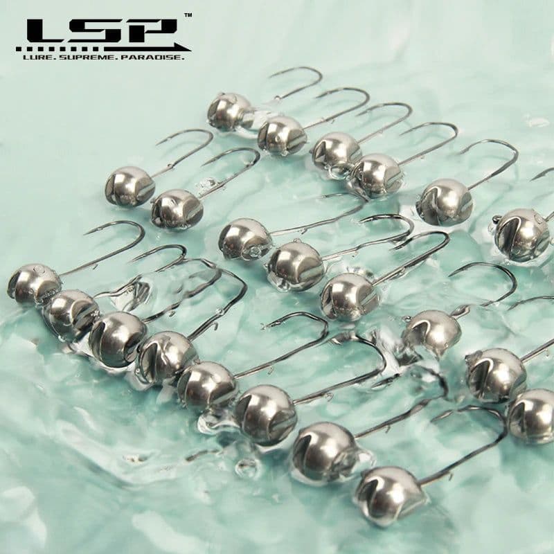 image-LSP Tungsten jig head Fishing Hook 1g 1.5g 2g 2.5g 3g 3.5g 5.3g 7g 10g 14g Barbed Fishhook Fishing Tackle Accessories Kit Pesca