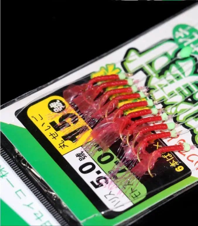image-JYJ 1pack rubber rig sabiki string hook,10arms fishing hook lure bait for freshwater Sardine Mackerel Pesca