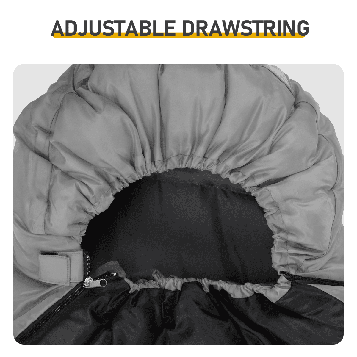 image-Heated Rectangular Sleeping Bag - USB, Waterproof, Gray - Multi-Zone Heating
