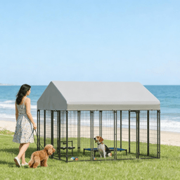 image-Dog Kennel Outdoor 8x8 Steel Large