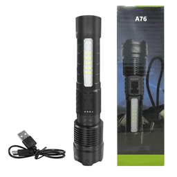 image-(2Pack)USB Rechargeable LED Flashlight Adjustable Focus Camping Hiking Outdoor Flashlight Work light (Logistics only For USPS.TK/TMEU only For self-pickup)