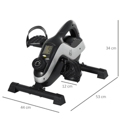 image-HOMCOM Mini Exercise Bike - 8 Levels Magnetic Resistance Black