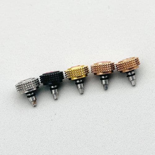 image-7mm Knurled Seiko Watch Crown - Durable Stainless Steel Repair Part