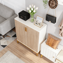 image-Shoe Storage Cabinet - Minimalist Design, 31.5"x15"x37.4"