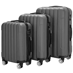 image-3-in-1 Large Capacity Travel Suitcase Set - Dark Gray 20"/24"/28"