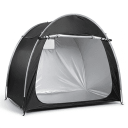 image-Arc Bicycle Storage Shed - 6.8x4.9FT Black, 210D Oxford, Fiberglass, Double Doors