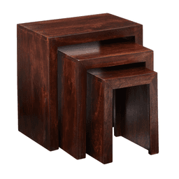 image-Toko Dark Mango Nest Of 3 Tables