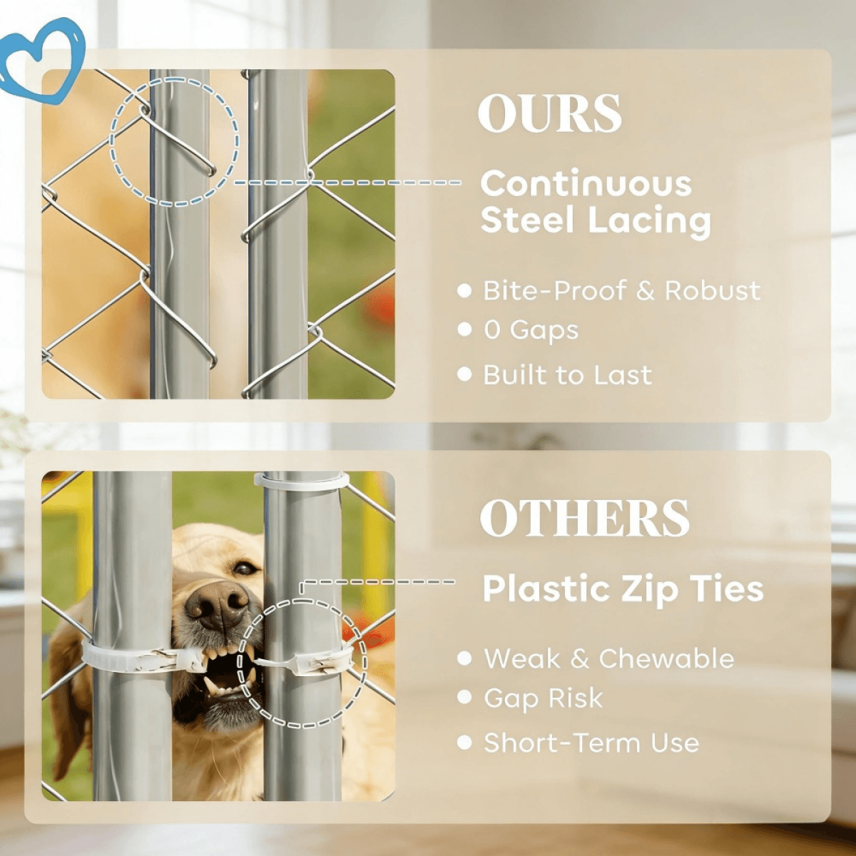 image-Dog Kennel Outdoor - Silver Galvanized Steel 19.7'