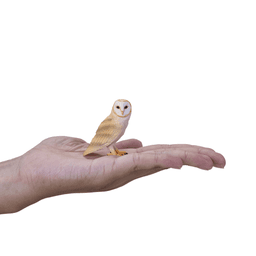 image-Barn Owl Toy Realistic Nocturnal Bird Figurine