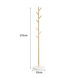 image-Golden Metal Clothing Rack with Marble Base - Heavy Duty