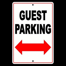 image-Weatherproof Visitor Parking No Sign - Durable Metal 8x12"