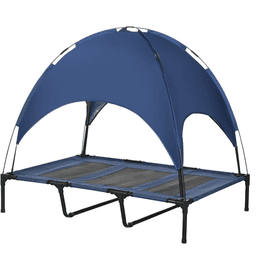 image-Dog Cot Cooling Pet Bed - Dark Blue/Black XL Size 48"L