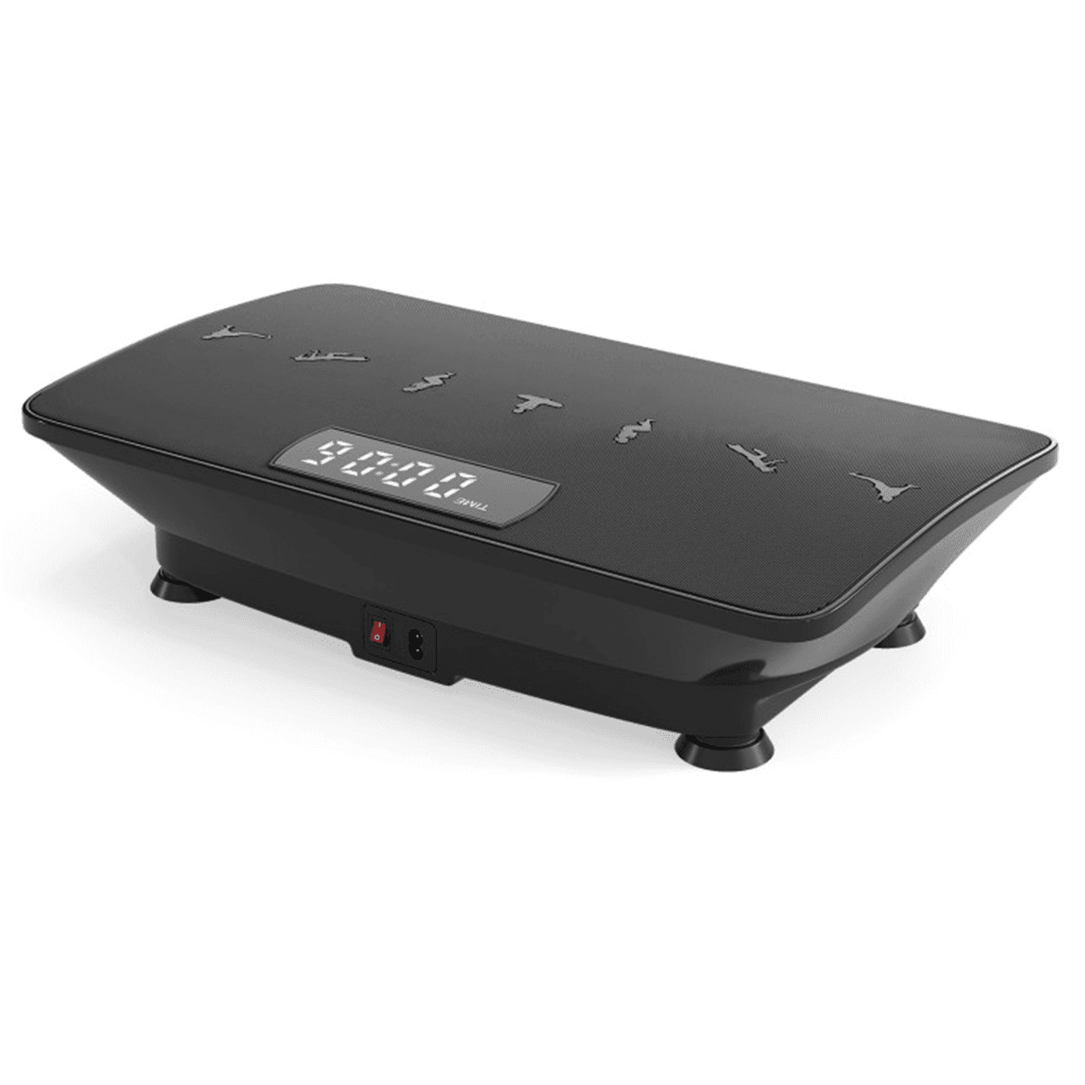 image-Black Vibration Plate - 10 Speeds, Remote, Music, 440LBS Capacity