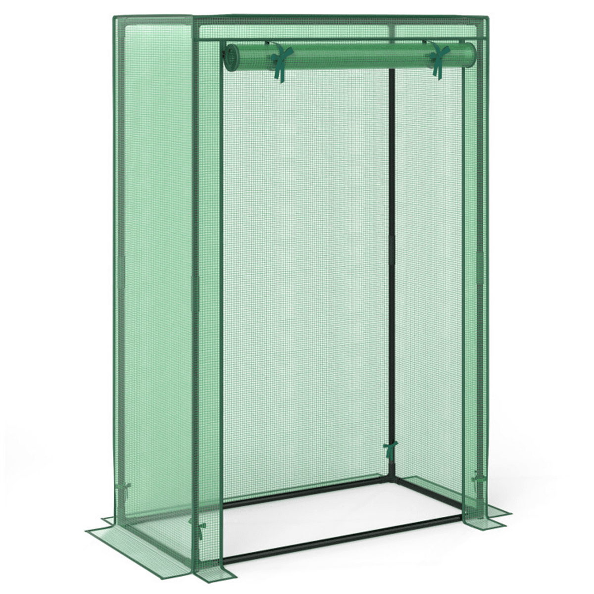 image-Portable Mini Greenhouse 39"x20"x59" PE Cover Tool-Free Green