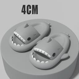 image-Adult's Slippers Indoor Outdoor Funny Shark Cartoon
