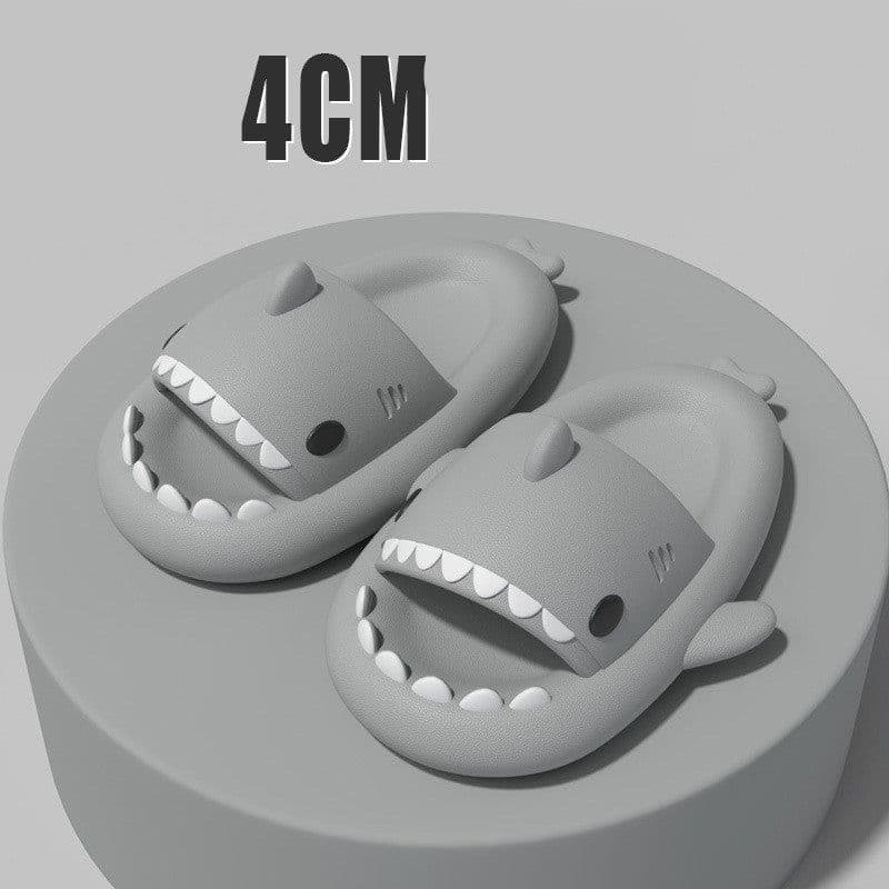 image-Adult's Slippers Indoor Outdoor Funny Shark Cartoon