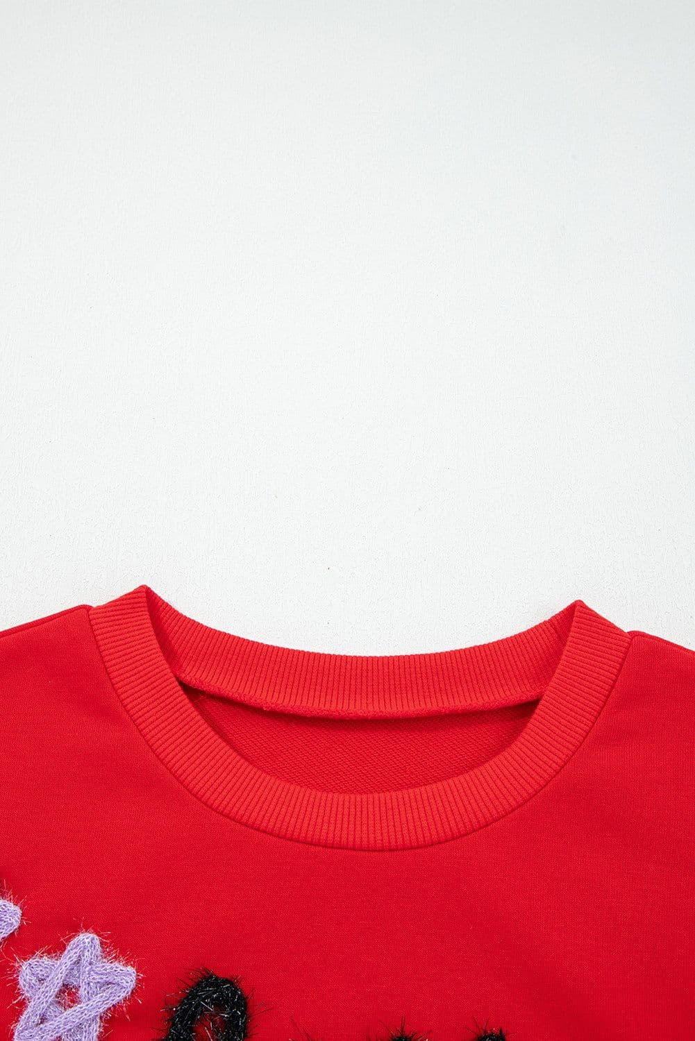 image-How Bout Them Dawgs Embroidered Balloon Sleeve Sweatshirt Red