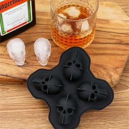 image-Creative 3D Skull Mold Ice Cube Tray Silicone Mold Soap Candle Moulds Sugar Craft Tools Bakeware Chocolate Moulds