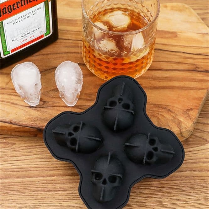 image-Creative 3D Skull Mold Ice Cube Tray Silicone Mold Soap Candle Moulds Sugar Craft Tools Bakeware Chocolate Moulds