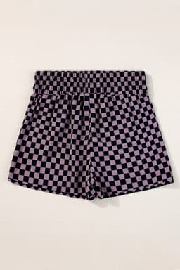 image-Multicolor Geometric High Waisted Athletic Shorts