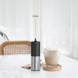 image-Electric Milk Frother - Stainless Steel Mini Coffee Foam Maker