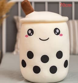 image-Cute Fruit Drink Plush Stuffed Soft Strawberry Milk Tea Plush Boba Tea Cup Toy Bubble Tea Pillow Cushion Kids Gift