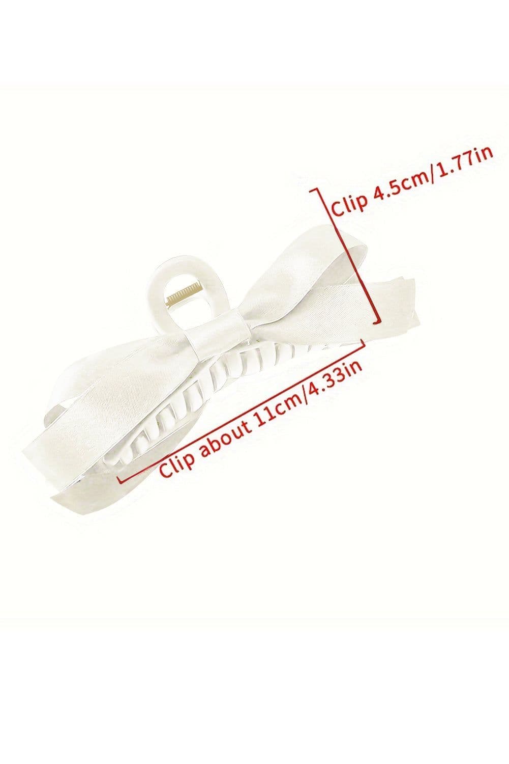 image-Black Large Bow Hair Claw Clip - Durable Plastic Decor