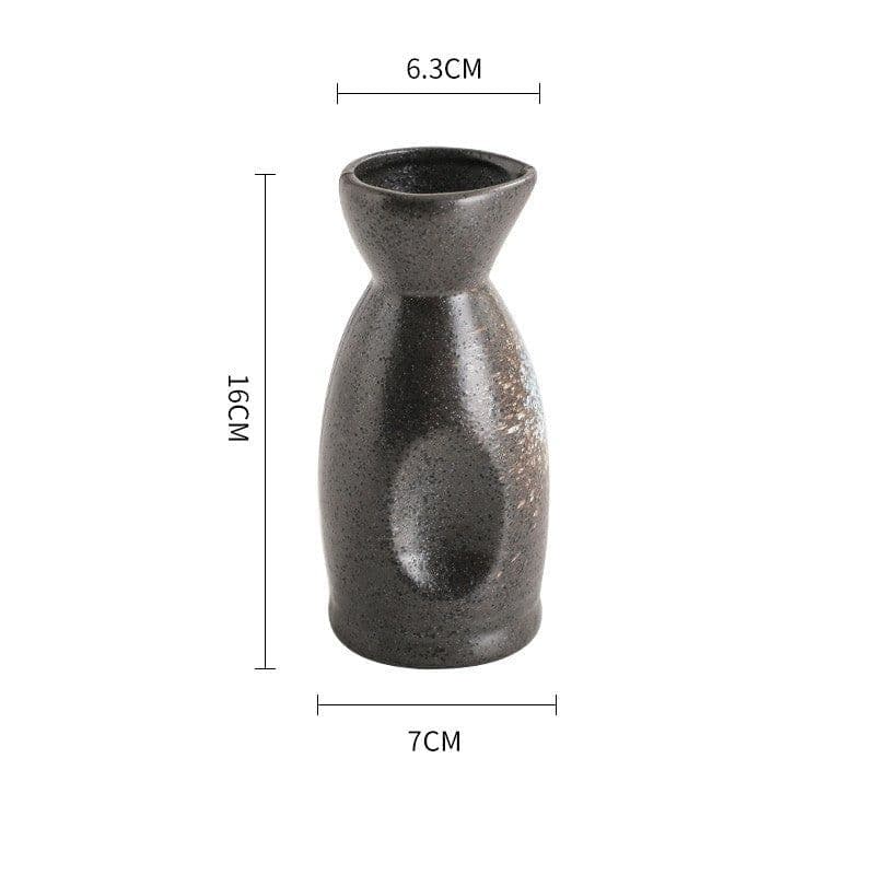 image-Japanese Style Ceramic Wine Pot - Handmade Baijiu Carafe