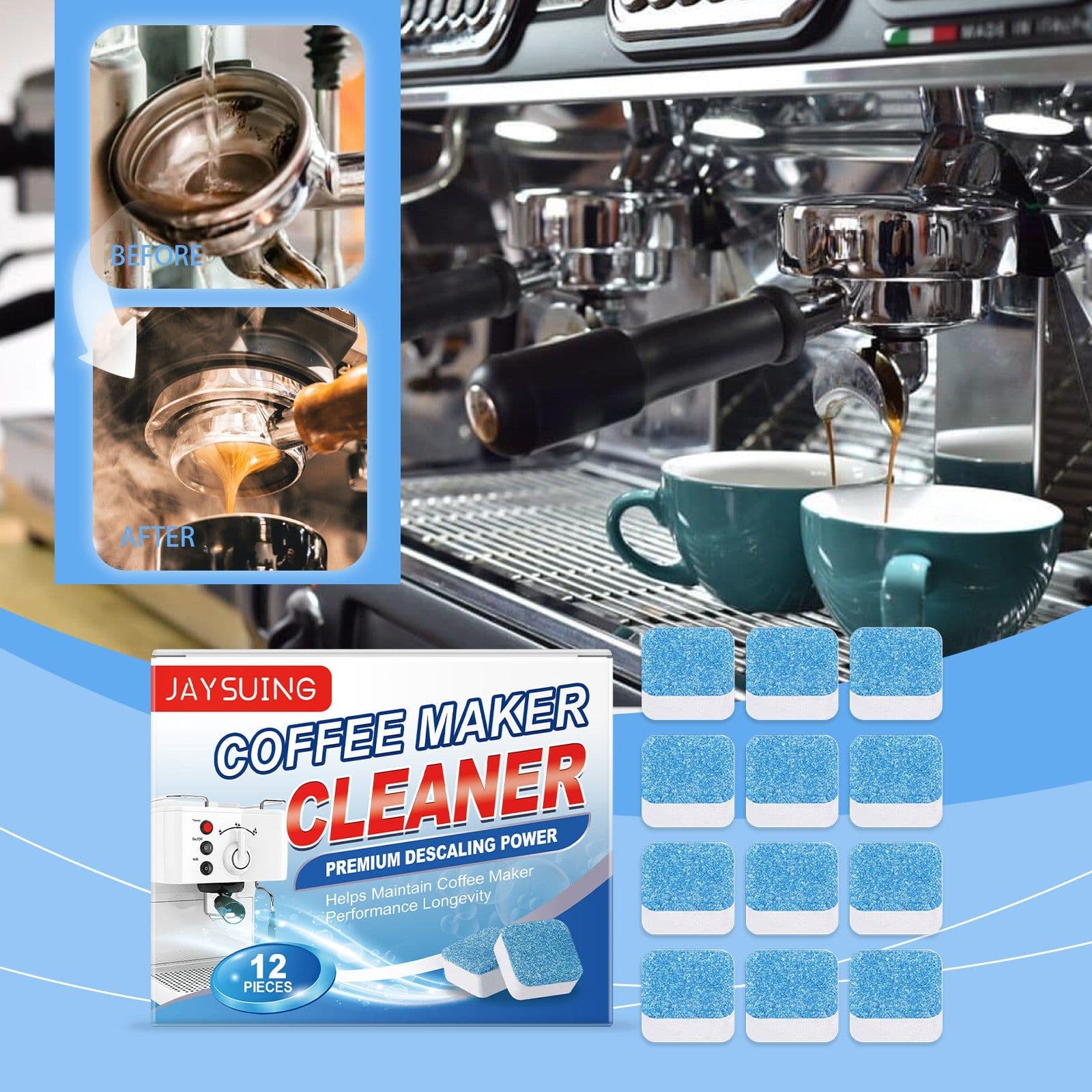 image-Clean Scale Stain Stainless Steel Coffee Machine Strainer Clean Sheet
