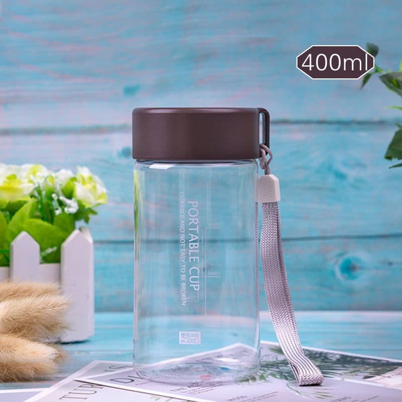 image-Mini Plastic Cup Water Cup Cute Portable Accompanying Cup With Rope