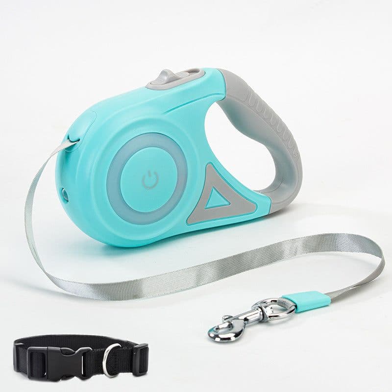 image-Dog Leash Retractable Leash And Dog Collar Spotlight Automatic Pet Dog Cat Traction Rope For Small Medium Dogs Pet Product