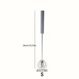 image-Stainless Steel Egg Beater Durable Semi-Automatic Mixer for Effortless Egg Cream Mixing Stirring and Beating for Kitchen Baking