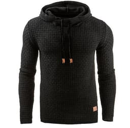 image-Men's Jacquard Sweater Long-sleeved Hoodie Warm Color Hooded Sweatshirt Jacket