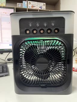 image-Cross-border new small air cooler five-hole spray fan usb desktop humidification air conditioning cooling fan cooler fan