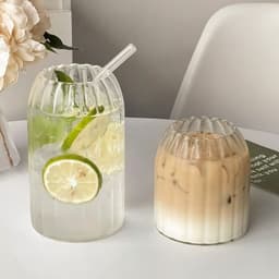 image-Glass Borosilicate Water Cup Transparent Coffee Cup