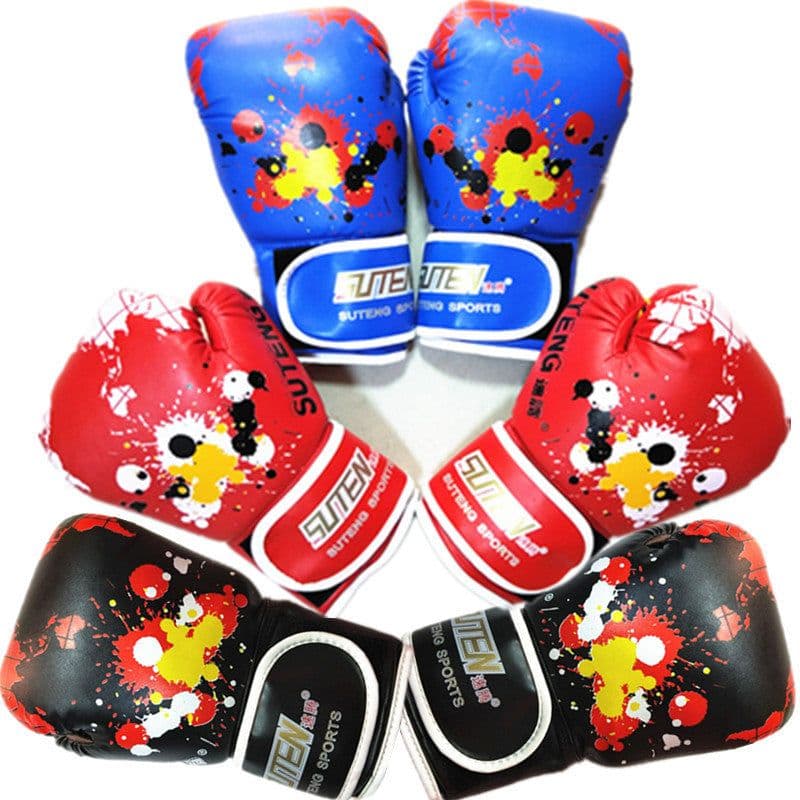 image-Splash Ink Map Large Sanda Gauntlets Boxing Gloves