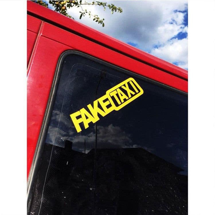 image-Fake Taxi Drifting Sign Funny Car Sticker