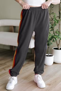 image-Light Blue Counting Rainbows High Waist Sweatpants