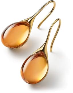 image-Four Color Inlaid Opal Earrings European And American Ladies Fashion Earrings