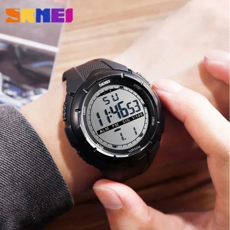 image-SKMEI 1025 Waterproof Digital Wristwatches for Men Sports Countdown Mens Electronic Shockproof Watch Military Clock Reloj Hombre
