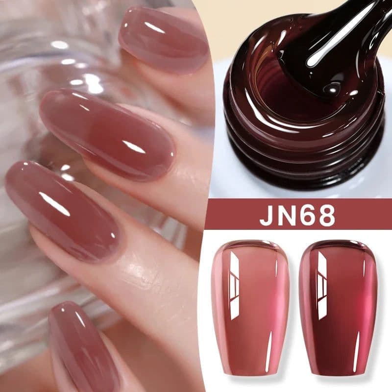 image-BORN PRETTY Milky White Jelly Nude Gel Nail Polish 10ml White Translucent Soak Off Gel Vernis Semi Permanent Need UV Light Cure