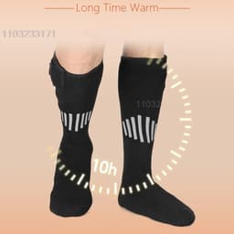 image-Heated Socks Rechargeable 5000mah Electric Heated Skiing Socks Snowboarding Outdoor Sports Foot Warmer Winter Thermal Socks