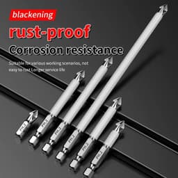 image-6 PCs Non-Slip Magnetic Cross Head Household Electric Driver Screw Set - High Hardness Hand Drill Bits for Electric Screwdrivers
