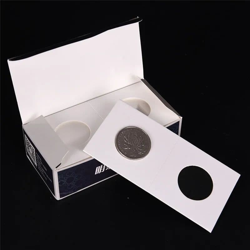 image-50pcs/Set 23-40mm Sizes Protective Coin Paper Clip Collecting Money Penny Storage Case Stamp Coin Holders Cover Case Storage