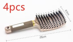 image-Bristle Hair Brush - Detangler Massage Comb